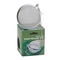 HIC Loose Tea Leaf Strainer and Herbal Infuser, 18/8 Stainless Steel, Mesh Tea Ball, 3-Inch