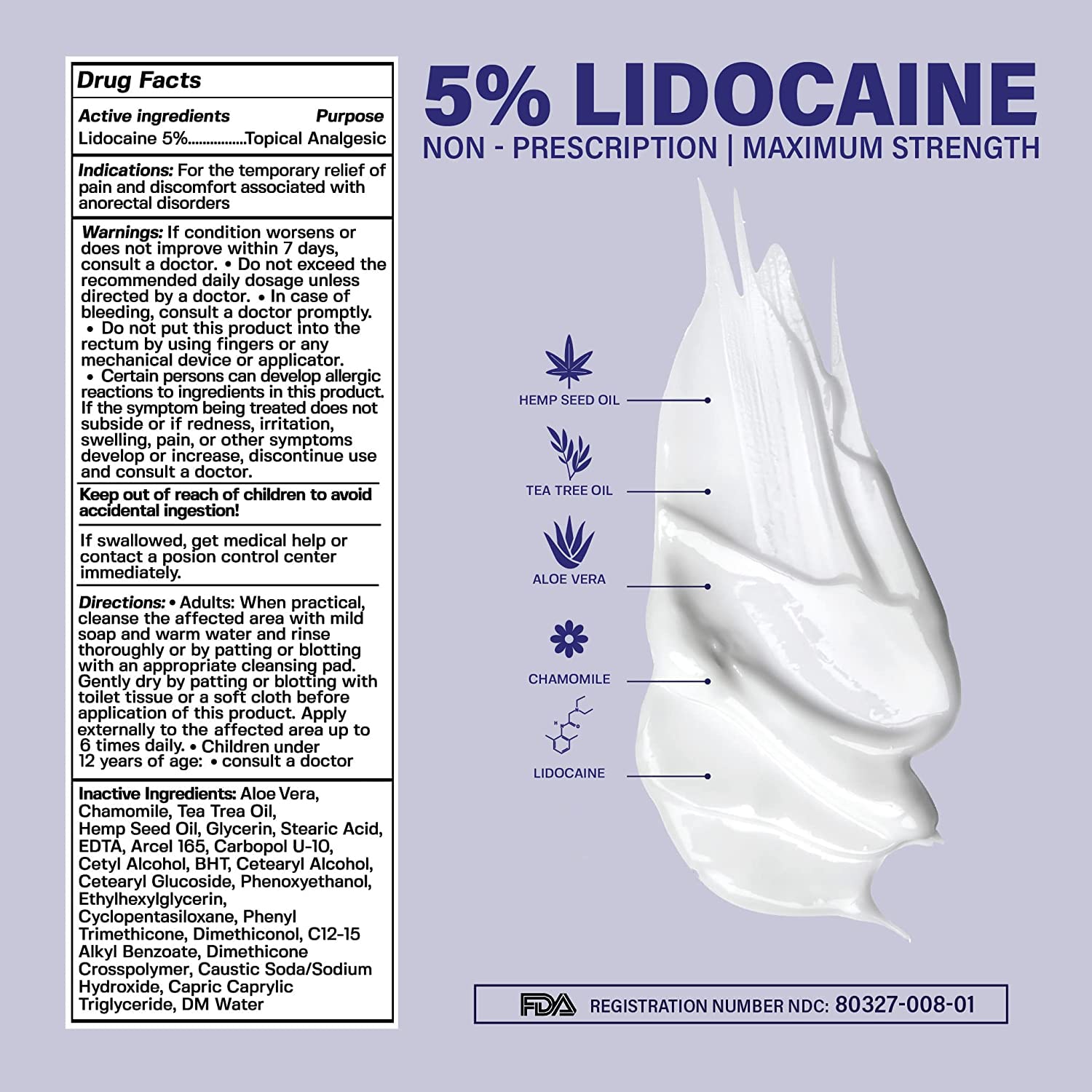 Base Labs 5% Lidocaine Numbing Cream for Tattoos, Piercings, Waxing - 4 FL oz - Tattoo Numbing Cream, Topical Anesthetic Cream I Numb Gel Brazilian, Microneedling, Microblading Lip Injections I 120ML