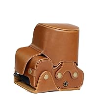 MegaGear Sony Cyber-Shot DSC-RX10 IV, DSC-RX10 III Ever Ready Leather Camera Case and Strap, with Battery Access - Light Brown - MG762