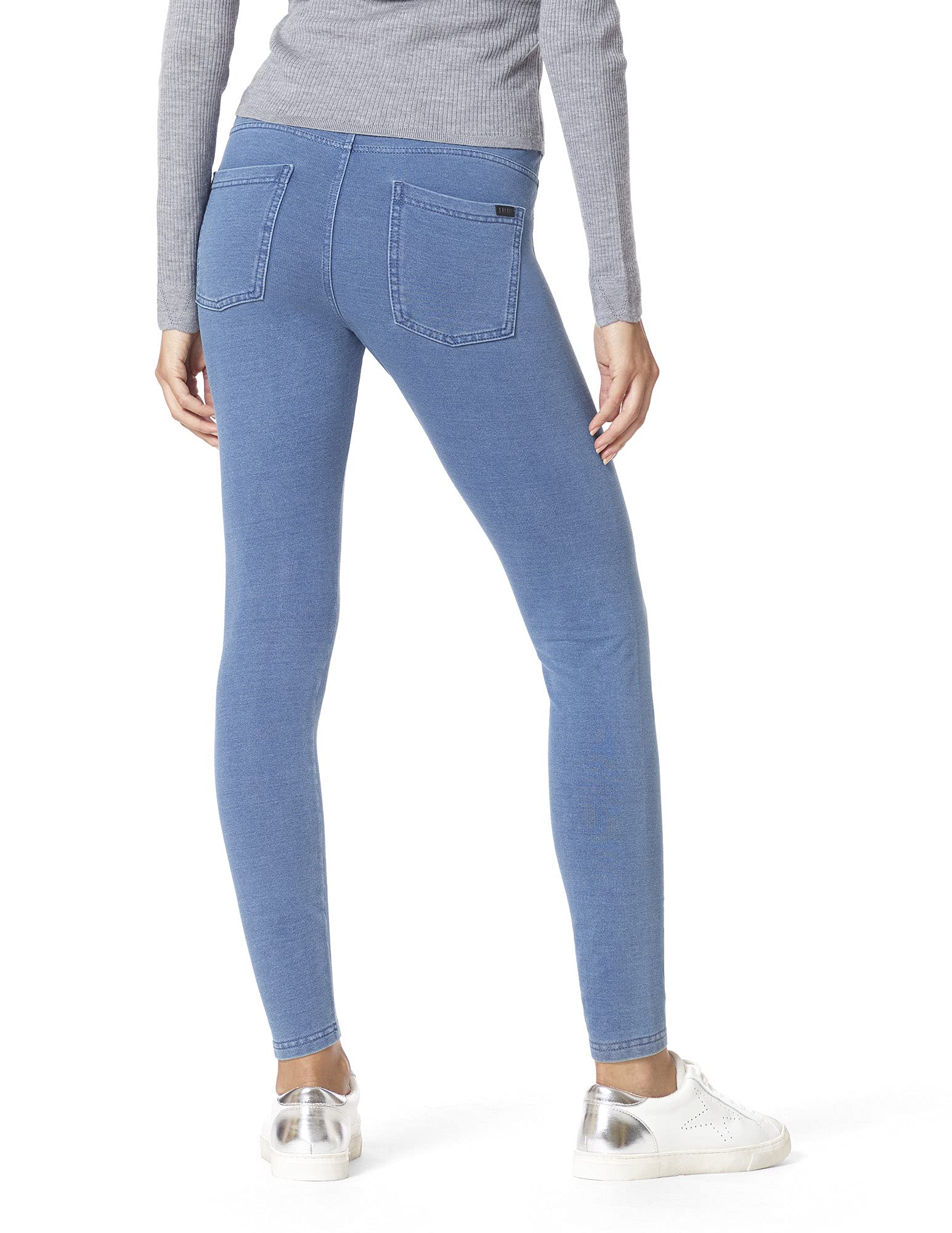 HUE Women's Super Soft Stretch High Rise Denim leggings, No Side Seams