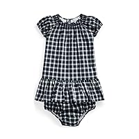 Polo Ralph Lauren Baby Girls Smocked Plaid Dress and Bloomer 2 Piece Set