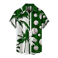 Men's Vintage Bowling Shirts Short Sleeve Button-Down Hawaii Shirts Summer Casual Retro Boho Printed Cuba Beach Shirt