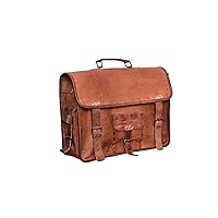 presents Genuine Leather brown business bag - Messenger bag multi purpose Cross Body Bag Tan Brown Laptop Bag with Adjustable Straps