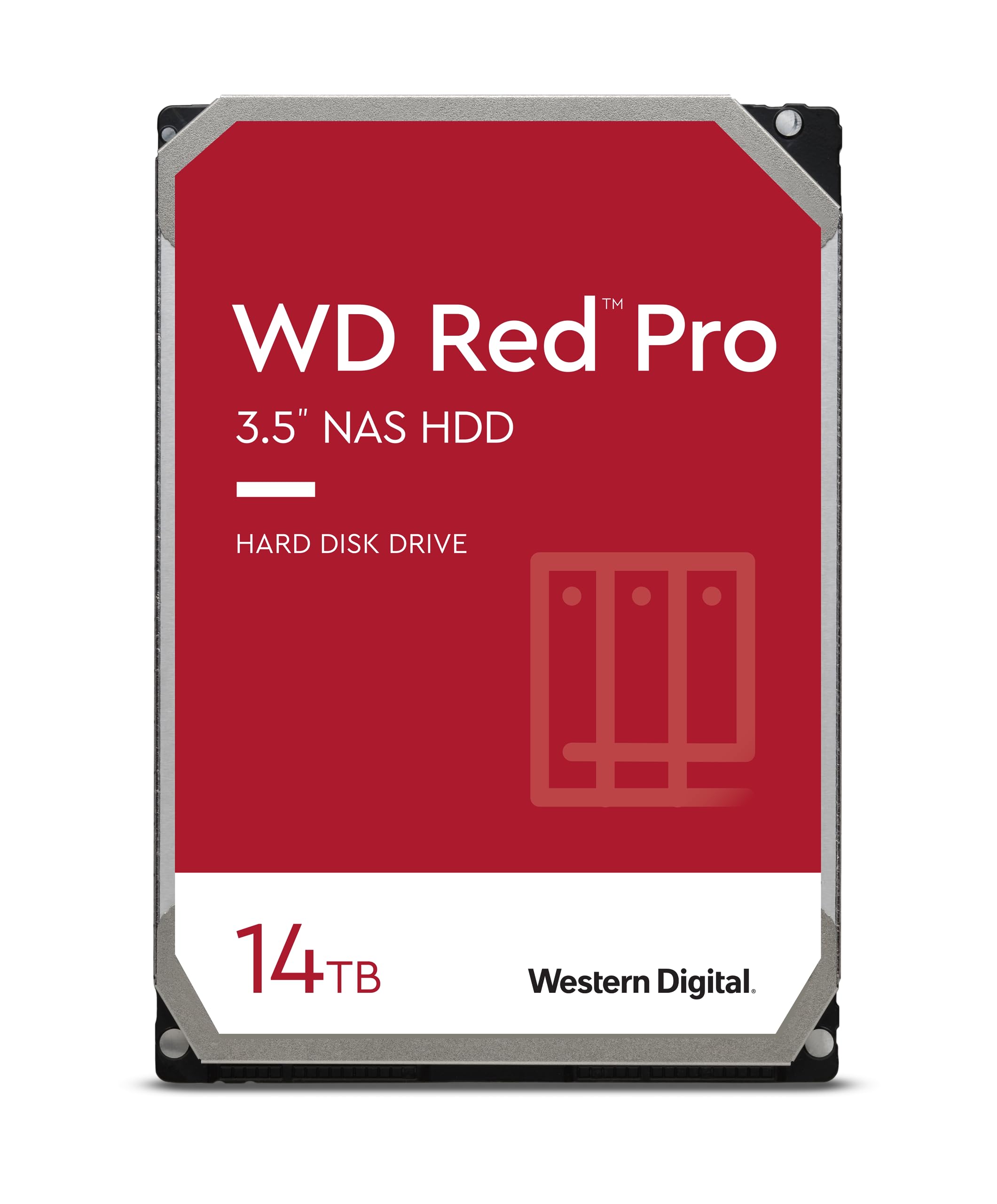 Western Digital 14TB WD Red Pro NAS Internal Hard Drive HDD - 7200 RPM, SATA 6 Gb/s, CMR, 512 MB Cache, 3.5