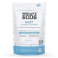 Molly's Suds Baby Laundry Detergent Powder | Removes Formula, Poop & Spit-Up Stains | Extra Gentle on Newborn Skin | 120 Loads (Fragrance Free)