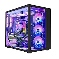 Segotep T3 White Mid-Tower ATX Gaming PC Case w/ ARGB & PWM Fan, Support  Top & Side 360mm Radiators, Snap-On Opening & Closing Front Panel, Type-C  I/O Port, Tool-Free Disassemble 