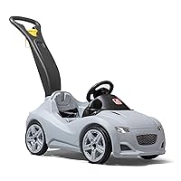 Step2 Whisper Ride Cruiser Kids Push Car, Ride On Car, Seat Belt and Horn, Toddlers 18 - 48 months, Easy Storage, Gray