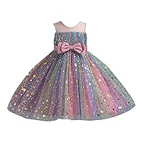 Toddler Kids Girls Prints Sleeveless Party Hoilday Photography Costome Court Tulle Mesh Dress Girls Short Sleeve