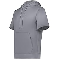 Augusta Sportswear Men's Wicking Fleece Short Sleeve Hoodie
