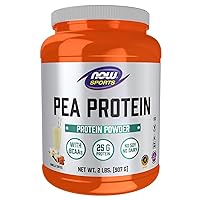 Sports Nutrition, Pea Protein 25 g With BCAAs, Easily Digested, Vanilla Toffee Powder, 2-Pound