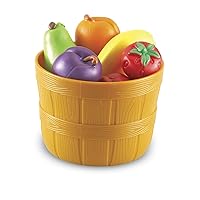 Learning Resources New Sprouts Bushel of Fruit - 10 Pieces, Ages 18+ months Toddler Learning Toys, Pretend Play Food for Toddlers, Kitchen Toys