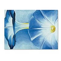 Blue Morning Glories by Georgia O'Keefe, 35x47-Inch Canvas Wall Art