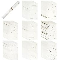 OIIKI 80 Sheets Natural Calligraphy Paper, Traditional Chinese Handmade Xuan Paper, Brush Ink Writing Letter Paper, Rice Paper, Art Painting Drawing Paper with Flower Pattern for Decoupage, Drawing