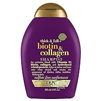 Thick & Full + Biotin & Collagen Volumizing Shampoo, Nutrient-Infused Hair Shampoo with Vitamin B7 Biotin Gives Hair Volume & Body for 72+ Hours, Sulfate-Free Surfactants, 13 fl. oz