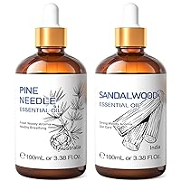 HIQILI Pine Neddle Essential Oil and Sandalwood Essential Oil, 100% Pure Natural for Diffuser - 3.38 Fl Oz