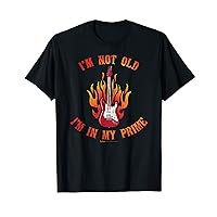 Vinatge I'm Not Old I’m In My Prime Blazing Electric Guitar T-Shirt