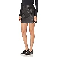 The Drop Women's Aiden Vegan Leather A-line Mini Skirt