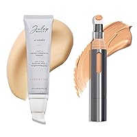Julep Full Face Radiance Set | So Awake Complexion Booster Daily Moisturizer + Skin Perfecting Cushion Complexion Concealer + Foundation - 220 Sand