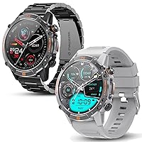 WalkerFit M6 Ultra Smart Watch Black Stainless Steel and Smart Watch Gray