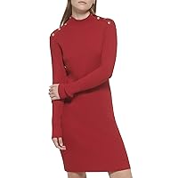 Tommy Hilfiger Women's Sheath Sweater Turtleneck Dress