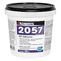 ROBERTS 2057-0 Adheres Vinyl-Composition and Vinyl-Asphalt Structurally Sound Plywood of Underlayment Quality Tile Adhesive, 1 Quart