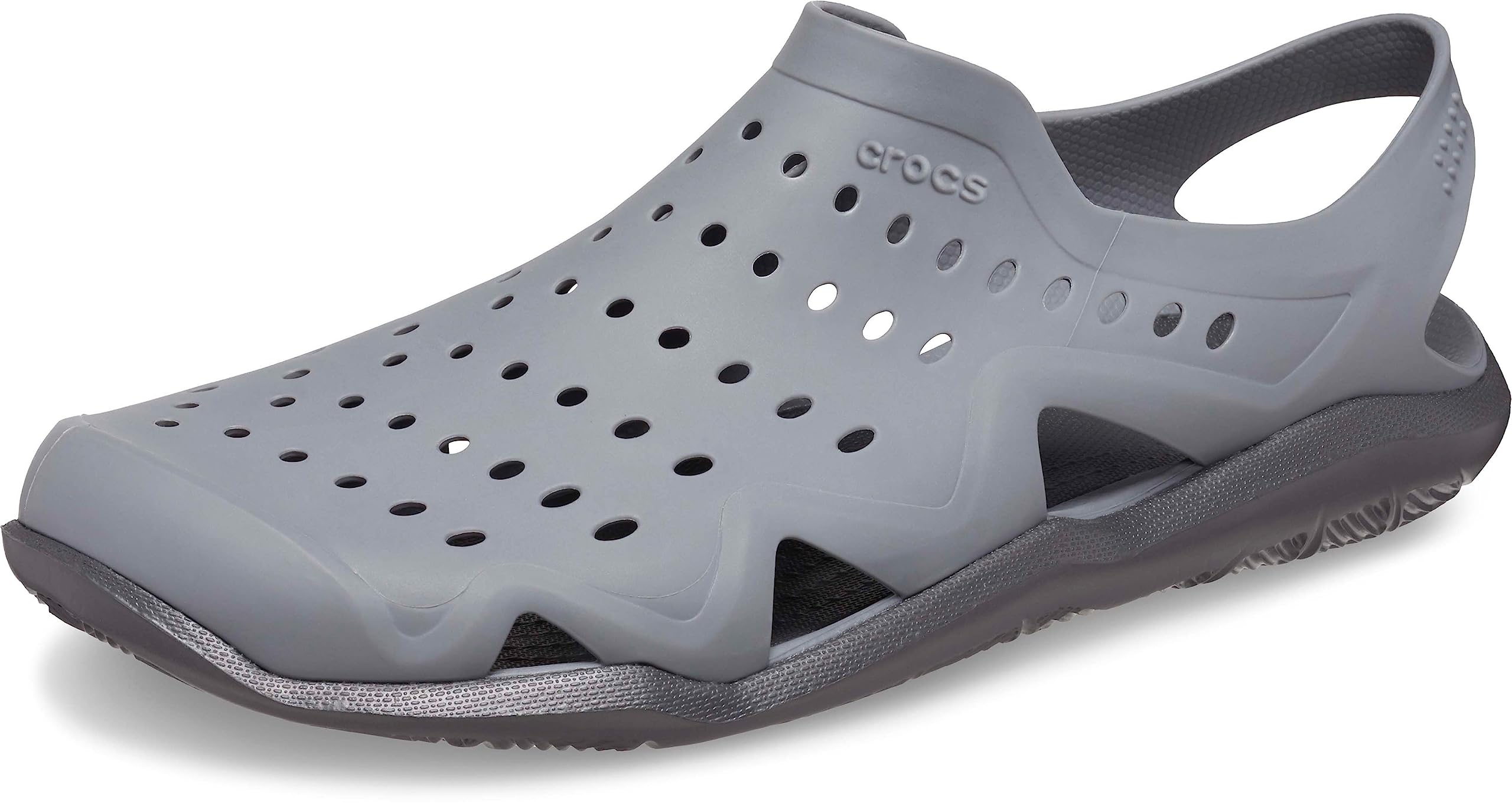Crocs Men's Swiftwater Wave Sandals, Water Shoes, Charcoal/Graphite, 9 Men