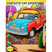 Fantastic Car Adventures, Coloring Book For Kids, 96 Pages, 8.5x11'', Ages 4-8,: Vintage Cars and Trucks