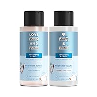 Volume and Bounty Thickening Coconut Water & Mimosa Flower Shampoo and Conditioner, 2 count Paraben Free, Silicone Free, and Vegan 13.5 oz
