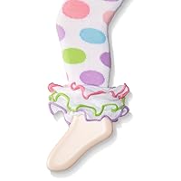 Jefferies Socks Big Girls' Dot and Stripe Multi Ruffle Footless Tight