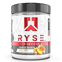 RYSE Up Supplements Ryse Loaded Burner | Hybrid Thermogenic Supplement | Increased Energy, Calorie Expenditure, & Sweat Rate | 200mg Caffeine | 30 Servings (Peach Heat)