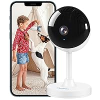 owltron Indoor Security Camera 2K, 2.4GHz WiFi Cameras for Home Security Baby Monitor Camera with Motion/Cry Detection, Pet & Dog Cam with Phone App, Night Vision, 2-Way Audio, Works with Alexa
