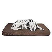 Memory Foam Dog Bed ? 2-Layer Orthopedic Dog Bed with Machine Washable Cover - 46 x 27 Dog Bed for Large Dogs up to 95lbs by PETMAKER (Brown)