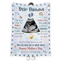 Personalized Ultrasound Sonogram Blanket, Dear Mommy Blanket, Mommy I Love You More Than Blanket, Custom Sonogram Photo Blanket Gifts for New Mom, Pregnancy Announcement Gift