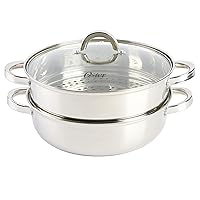 Oster Sangerfield Stainless Steel Cookware 11-Inch Everyday Pan w/Steamer and Lid