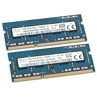 SK Hynix HMT451S6BFR8A 8GB (2x4GB) 1Rx8 DDR3 SO-DIMM PC3-12800 1600MHz 204-Pin Non-ECC CL11 1.35V Laptop Memory Module 2-Peace Kit HMT451S6BFR8A-PB