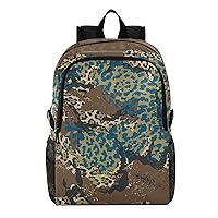ALAZA Camouflage Leopard Spot Hiking Backpack Packable Lightweight Waterproof Dayback Foldable Shoulder Bag for Men Women Travel Camping Sports Outdoor