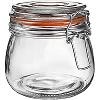 25 oz Glass Jars With Airtight Lids And Leak Proof Rubber Gasket,Wide Mouth Mason Jars With Hinged Lids For Kitchen Canisters 750ml, Glass Storage Containers