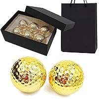 dodtazz Gold Golf Balls, Set of 6, Competition, Prize, Present, Case, Luxury Prize