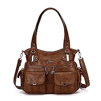 Purses and Handbags for Women Large Hobo Shoulder Bags Soft PU Leather Multi-Pocket Tote Bag