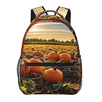 Laptop Backpack Lightweight Daypack for Men Women Pumpkins on the ground Backpack Laptop Bag for Travel Hiking