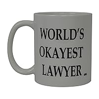 Rogue River Tactical World's Okayest Lawyer Funny Coffee Mug Gift For Attorney Novelty Cup Law Office