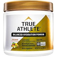 True Athlete Balanced Hydration Powder, Fruit Punch Flavor, Promotes Hydration Before Exercise, Easy to Mix, NSF Certified for Sport (12.86 Ounces Powder)