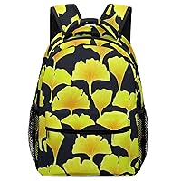 Ginkgo Autumn Leaves Unisex Laptop Backpack Lightweight Shoulder Bag Travel Daypack