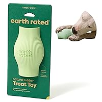 Earth Rated Treat Dispensing Dog Toy, Enrichment Toy for Adult and Puppy Dogs, Slow Feeder, Dishwasher and Freezer-Safe, Natural Rubber, Large, Green