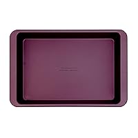 KitchenAid 9 x 13-In Nonstick Aluminized Steel Cake Pan, Dishwasher Safe, Beetroot