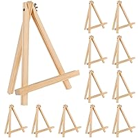 Easel for Painting, 9 Inches Easel Stands Set of 12, Tabletop Painting Canvas Tall Wood Display Easels Set of 12, Art Craft Painting Easel Stand for Artist Adults Students