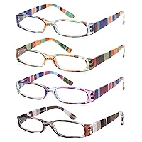 Gamma Ray Women's Reading Glasses - 4 Pairs Ladies Fashion Readers for Women