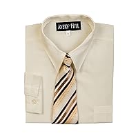 Boys Long Sleeve Dress Shirt with Windsor Tie