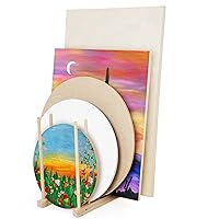 Falling in Art Small Wooden Art Storage Rack - Canvas Drying Stand for Artworks, Frames, Canvases, Drawing Boards, Prints, Panels, Paintings Display