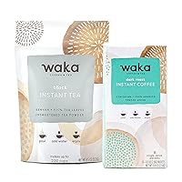 Waka — Instant Coffee and Tea Bundle — Unsweetened Black Tea — Single-Serve Ethiopian Dark Roast Box Bundle